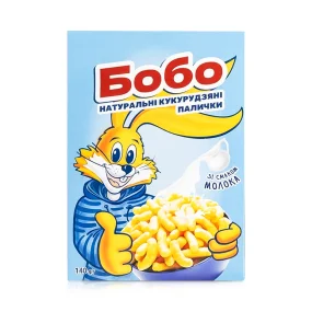 Maisstäbchen - Bobo, mit Milchgeschmack, süß, 140 g    