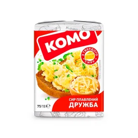 Сырок -  Дружба, плавленый, 40 % жирности, Комо, 75 г  Сырок -  Дружба, плавленый, 40 % жирности, Комо, 75 г