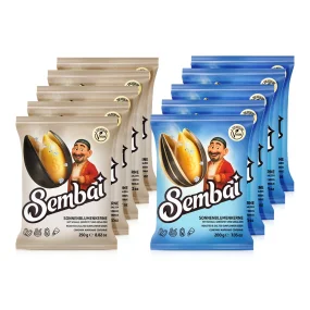 Семечки - Sembai, полосатые и не полосатые, жареные, солёные, 10 х 200 г