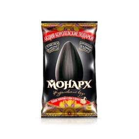 Семечки подсолнечные, жареные, чёрные, XXL, Монарх, 350 г Семечки подсолнечные, жареные, чёрные, XXL, Монарх, 350 г