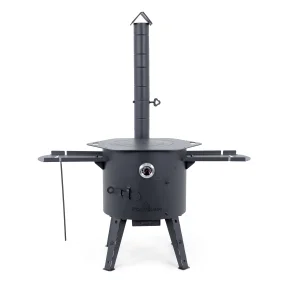 Feuerofen Utschak Ø 44 cm mit Abzugsrohr, für Kasan 16 l, Thermometer, Ablagetischen, Ofenplatte