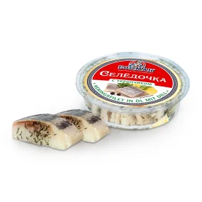 Matjesfilet in Öl, leicht gesalzen, mit Dill, Bozman, 210 g