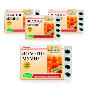 Mumijo Altayskoe, Evalar, 20 Tabletten х 4 Mumijo Altayskoe, Evalar, 20 Tabletten х 4