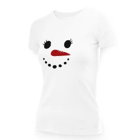 T-Shirt für Frauen - Design Schneemann, Baumwolle T-Shirt für Frauen - Design Schneemann, Baumwolle