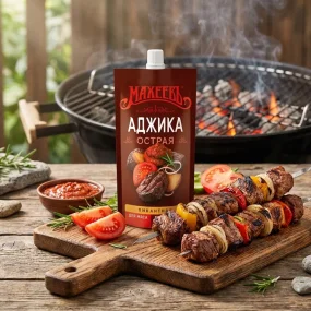 Tomatenzubereitung - Adschika scharf, Macheev, 140 g