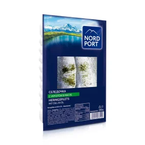 Matjesfilet mit Dill, in Öl, Nord Port, 230 g