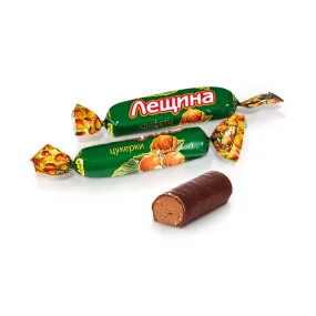 Haselnusskonfekt - Leschtschina, in kakaohaltiger Fettglasur, Roshen, 300 g   
