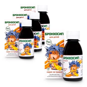Kindersirup - Bronchosip, auf Kräutern, 100 ml х 4