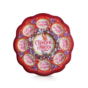 Пасхальная подставка на 8 яиц и кулич - Верба, Ø 25 см