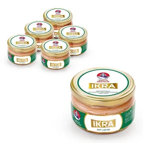 Brotaufstrich mit Capelin- und Herringsrogen, und geräucherten Lachsstücken, Santa Bremor, 6 х 160 g