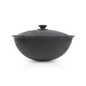 Kasan aus Gusseisen, Deckel aus Aluminiumguss, Runder Boden