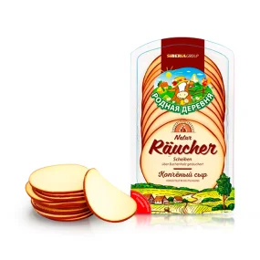 Сыр копчёный, нарезка, 45 % жирности, 160 г