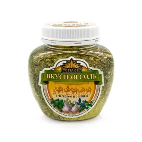 Вкусная соль с чесноком и зеленью, 400 г Вкусная соль с чесноком и зеленью, 400 г
