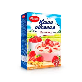 Haferflockenbrei - Sijuminutka, mit Erdbeerenstückchen, 5 x 40 g   Haferflockenbrei - Sijuminutka, mit Erdbeerenstückchen, 5 x 40 g