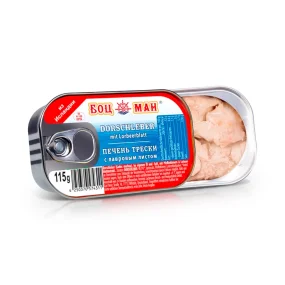 Dorschleber mit Lorbeerblatt, Bozman, 115 g Dorschleber mit Lorbeerblatt, Bozman, 115 g