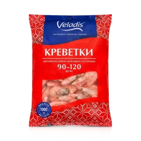 Garnele gekocht, mit Kopf und Schale, Veladis, 1 kg