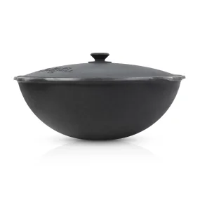 Kasan aus Gusseisen, Deckel aus Aluminiumguss, Runder Boden, Ø 46,5 cm, 16 L