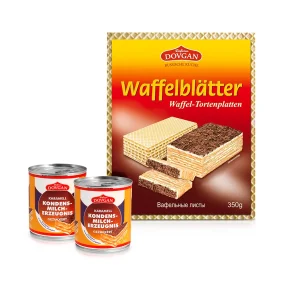 Set - Waffeltorte, Waffelblätter und gezuckertes Kondensmilcherzeugnis 2 Stk., 1,14 kg Set - Waffeltorte, Waffelblätter und gezuckertes Kondensmilcherzeugnis 2 Stk., 1,14 kg