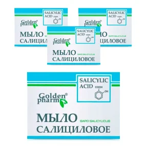 Мыло - Салициловое, Golden Pharm, 70 г х 4 шт. Мыло - Салициловое, Golden Pharm, 70 г х 4 шт.
