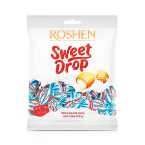 Hartkaramellen - Sweet Drop, mit einer Füllung mit Milchgeschmack, Roshen, 150 g Hartkaramellen - Sweet Drop, mit einer Füllung mit Milchgeschmack, Roshen, 150 g