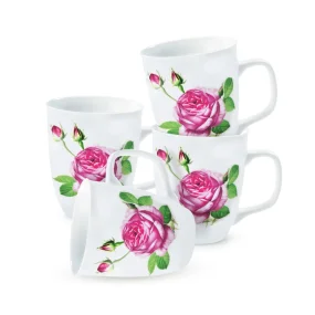 Tassen-Set - Spanische Rose, Porzellan, 4 Stk., 400 ml Tassen-Set - Spanische Rose, Porzellan, 4 Stk., 400 ml