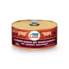 Тушёнка из баранины и говядины, Моя семья, 325 г