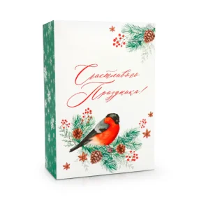 Подарочная коробка - Счастливого праздника, картон, 16 х 23 х 7,5 см