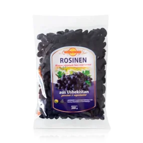 Rosinen schwarz, getrocknet, 200g aus Usbekistan Rosinen schwarz, getrocknet, 200g aus Usbekistan