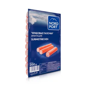 Крабовые палочки, сурими, Nord Port, 200 г
