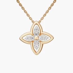 Anhänger, Rotgold 585°, Zirkonia, 17 mm 1,72  gr