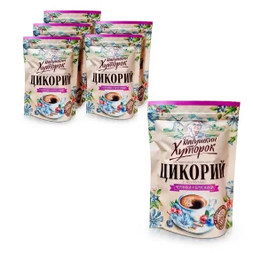 Цикорий натуральный с черникой и брусникой, пакет с ZIP застежкой, 100 г х 6 шт.