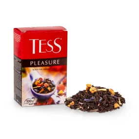 Чай чёрный - Pleasure, со вкусом шиповника и яблока, Tess, 100  г