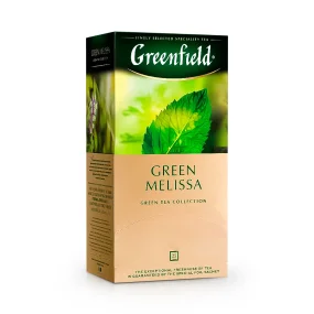 Чай зелёный - Green Melissa, с листьями мелиссы, Greenfield, 25 х 1,5 г Чай зелёный - Green Melissa, с листьями мелиссы, Greenfield, 25 х 1,5 г