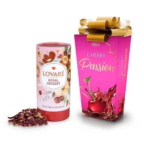 Geschenkset - Königlicher Nachtisch,  Tee Lovare  + Konfekt 210 g