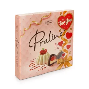 Pralinen mit Panna Cotta-Geschmack und Himbeerfüllung, 129 g