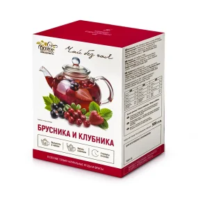 Смесь ягодная - Чай без чая, Брусника и клубника, Всегда пожалуйста, 300 г