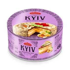 Torte - Kiewskiy, mit Baiser und Erdnüssen, Dovgan, 450 g