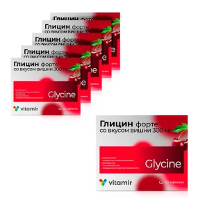 Glycin Forte 300 mg, Vitamir, mit Kirschgeschmack, 6 х 30  St.