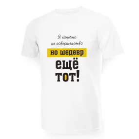 Футболка мужская - дизайн Я конечно не совершенство, хлопок