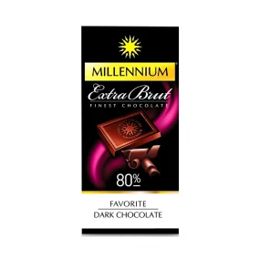 Шоколад - Favorite, черный, 80%, Millennium, 100 г Шоколад - Favorite, черный, 80%, Millennium, 100 г