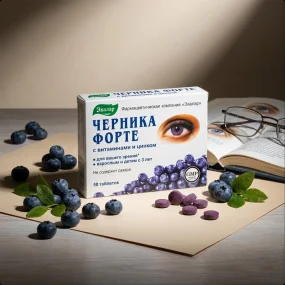 Heidelbeere forte mit Vitaminen und Zink, Evalar, 50 Tabletten