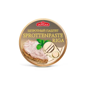 Brotaufstrich aus geräucherten Sprotten - Riga, 160 g     Brotaufstrich aus geräucherten Sprotten - Riga, 160 g