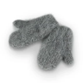 Урюпинские пуховые детские варежки, серые, размер 1 ( от 6 месяцев до 1,5 года)