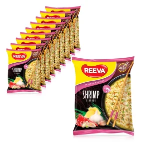 Instant Nudeln - REEVA, mit Garnelengeschmack, 10 х 60 g  Instant Nudeln - REEVA, mit Garnelengeschmack, 10 х 60 g