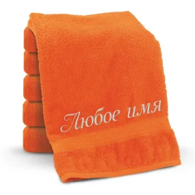 Handtuch mit Stickerei, Farbe orange (5), Baumwolle 100 %, 50 x 100 cm Handtuch mit Stickerei, Farbe orange (5), Baumwolle 100 %, 50 x 100 cm