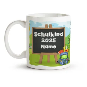 Кружка именная - Школьная доска, керамика, 330 мл