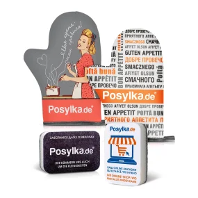 Набор - Posylka.de, прихватка: 2шт. + губка для мытья посуды: 2 шт.  Набор - Posylka.de, прихватка: 2шт. + губка для мытья посуды: 2 шт.