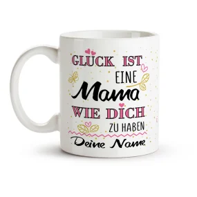 Кружка именная - Glück ist eine Mama, керамика, 330 мл