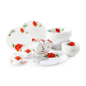 Сервиз столовый - Бархатная роза, стеклокерамика, 37 предметов