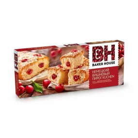 Пирог бисквитный с вишнёвым джемом, Baker House, 350 г Пирог бисквитный с вишнёвым джемом, Baker House, 350 г
